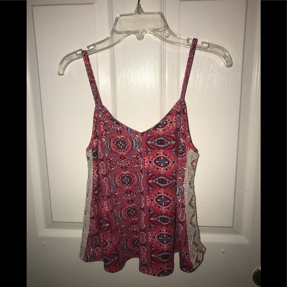 Patterned Boho Cropped Tank